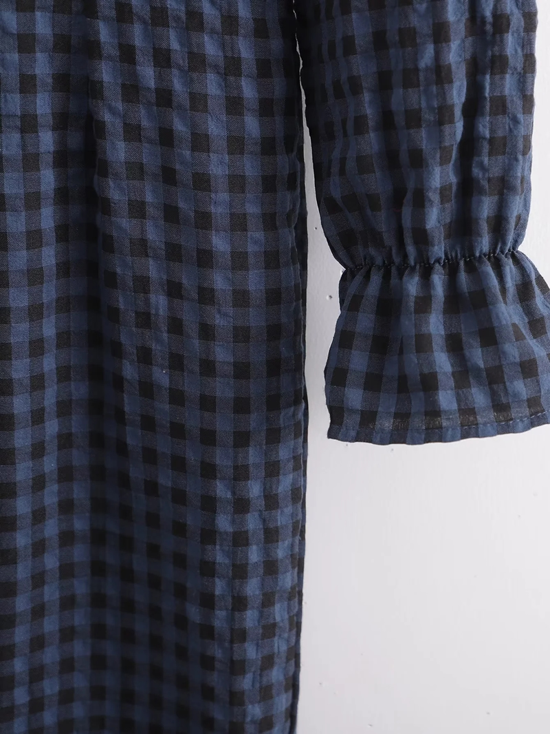 Fashion Plaid Polyester Checked Jumpsuit,T-shirts