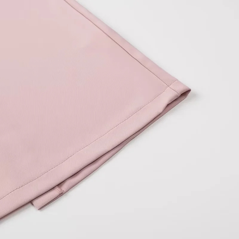 Fashion Pink Polyester V-neck Bow Long Skirt,Long Dress