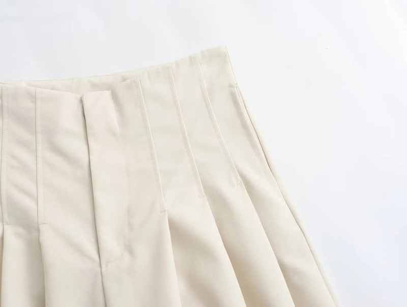 Fashion Beige Cotton High-waisted Wide-leg Pants,Pants