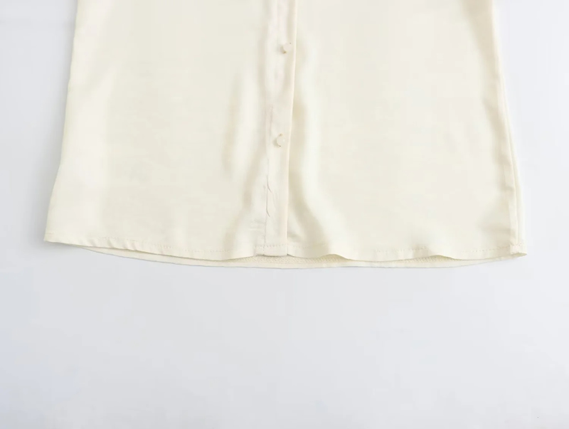 Fashion White Disc-button Jacquard Stand-collar Long-sleeve Shirt,Blouses