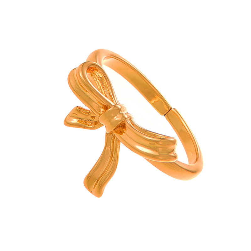 Fashion Golden 3 Copper Bow Adjustable Ring,Rings