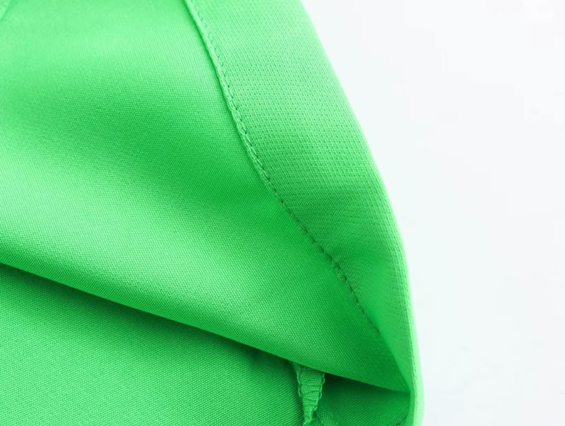 Fashion Green Polyester V-neck Short-sleeved Trousers Jumpsuit,T-shirts