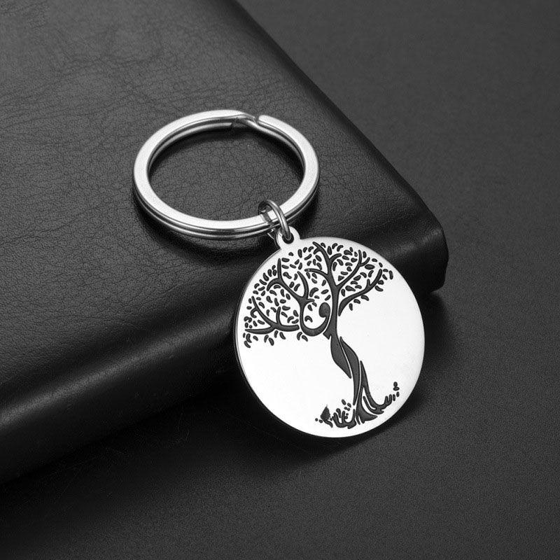 Fashion Style 1 Stainless Steel Tree Of Life Keychain,Fashion Keychain