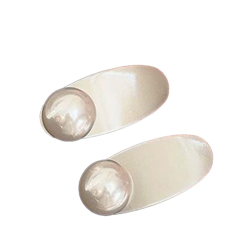 Fashion Pearl White Alloy Pearl Oval Hairpin,Hairpins