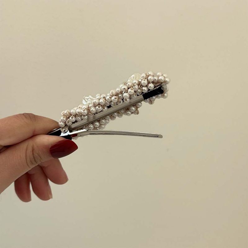 Fashion White Pearl Braided Hairpin,Hairpins
