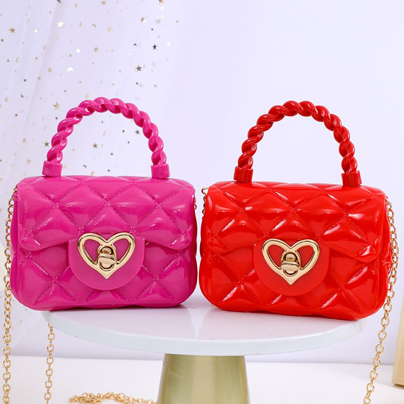 Fashion Pink Pvc Diamond Flap Crossbody Bag,Shoulder bags