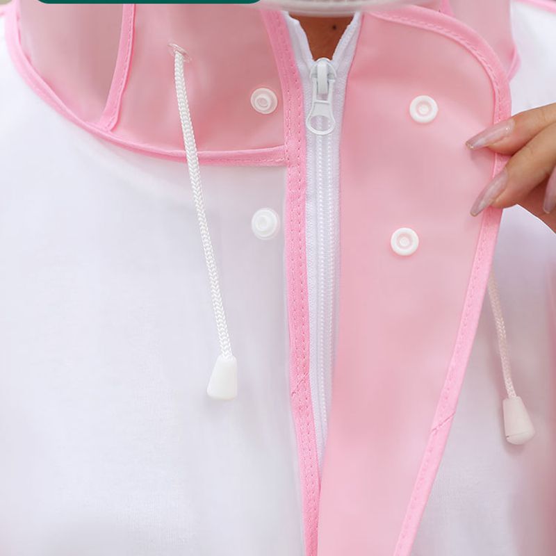 Fashion White Letters Cpe Adult Hooded Raincoat,Household goods
