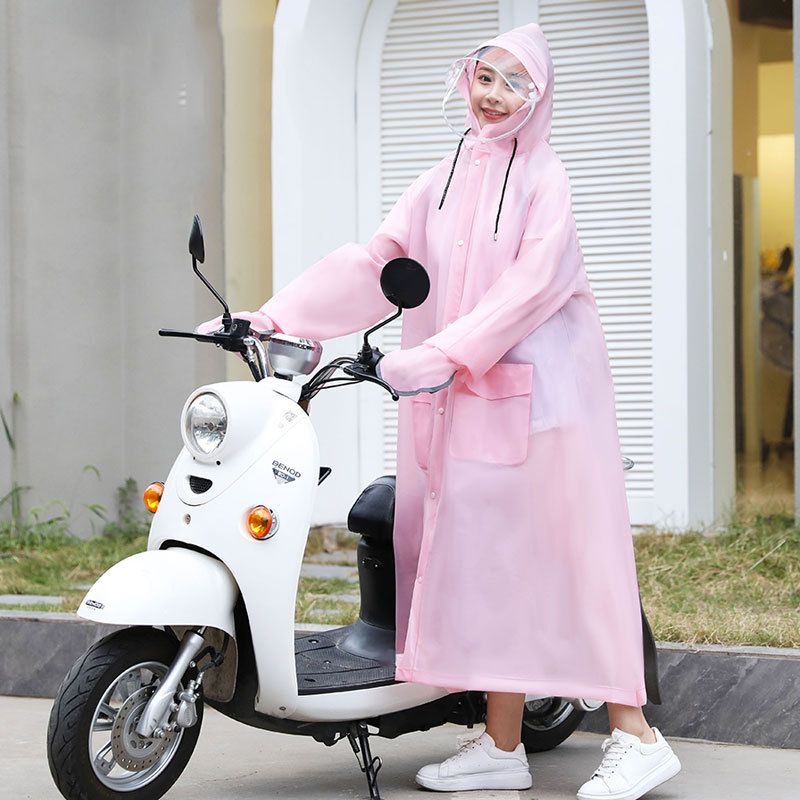 Fashion Yellow Eva Adult Hooded Raincoat,Household goods