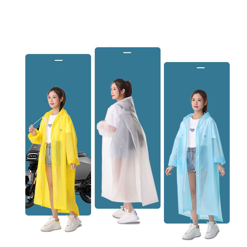 Fashion Blue (extended Double Brim) Eva Double Brim Adult Raincoat,Household goods