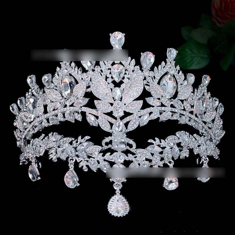 Fashion Silver Crown Alloy Diamond Geometric Crown,Hair Crown