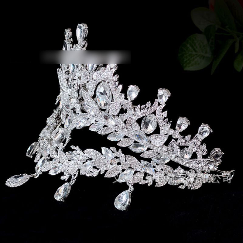 Fashion Silver Crown Alloy Diamond Geometric Crown,Hair Crown