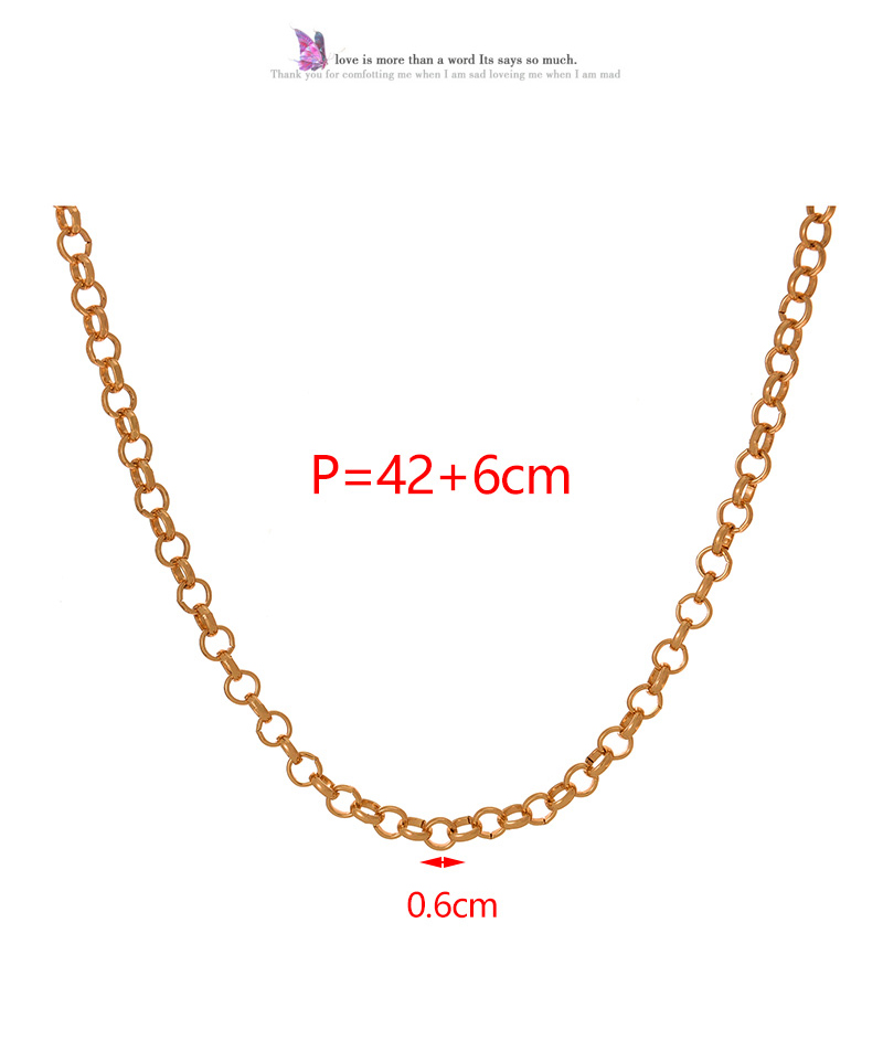 Fashion Golden 2 Copper Thick Chain Circle Bracelet,Bracelets