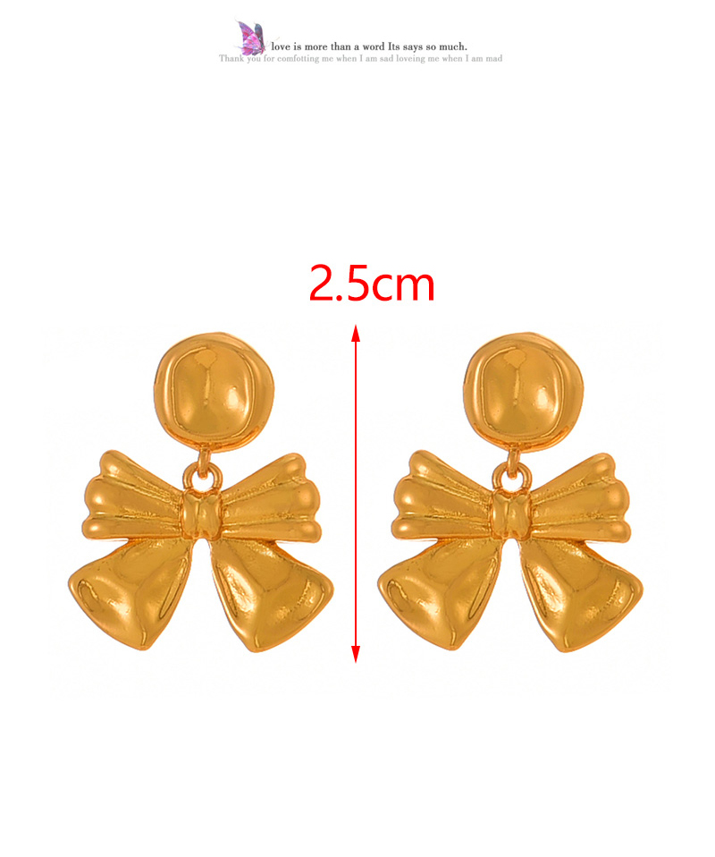 Fashion Silver 2 Copper Bow Earrings,Earrings