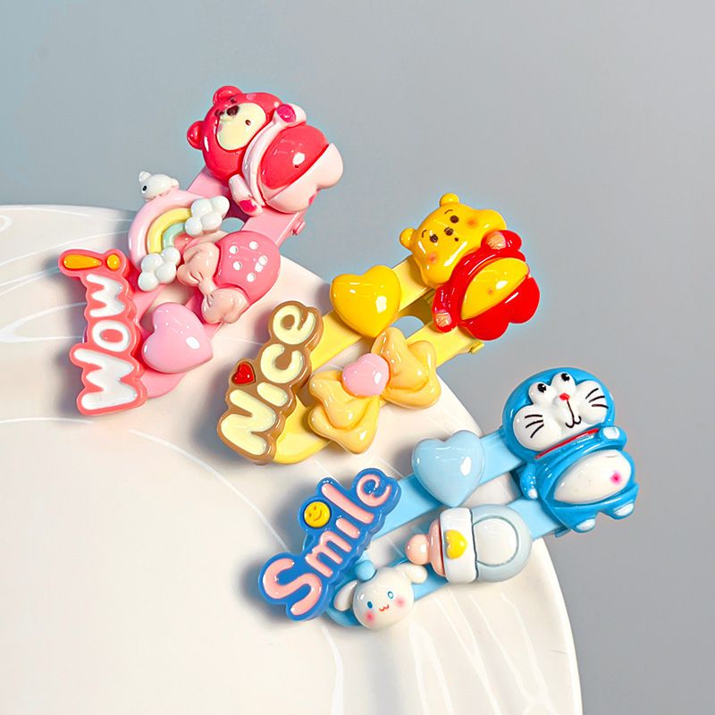 Fashion 1# Style 1 Cardboard Individually Packaged Resin Three-dimensional Cartoon Hairpin,Hairpins