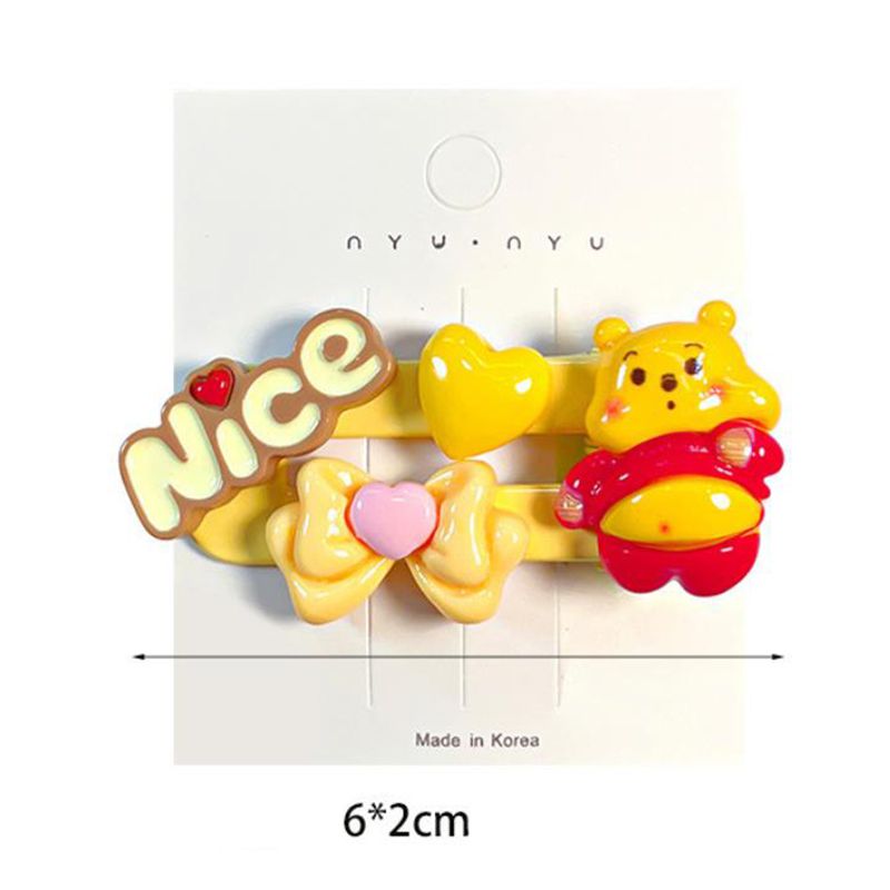 Fashion 1# Style 1 Cardboard Individually Packaged Resin Three-dimensional Cartoon Hairpin,Hairpins