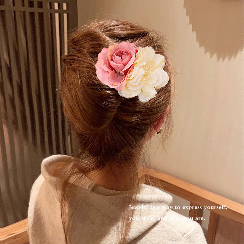 Fashion 3# Simulated Rose U-shaped Hairpin,Hairpins