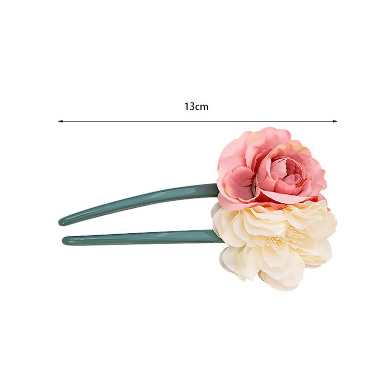 Fashion 4# Simulated Rose U-shaped Hairpin,Hairpins