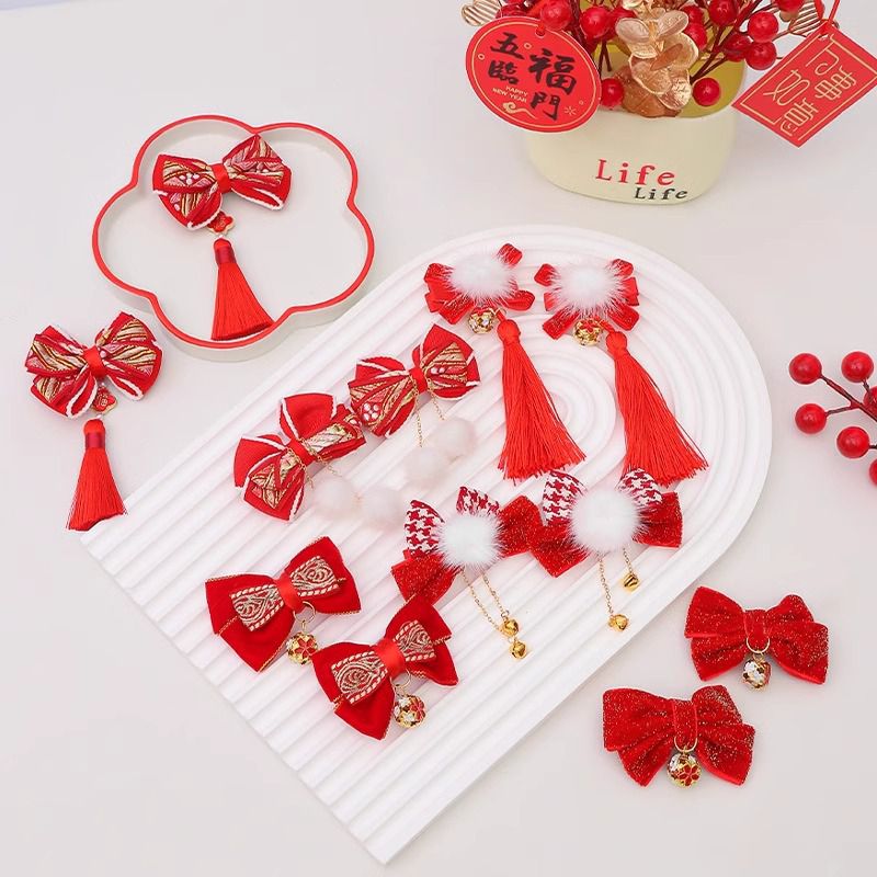 Fashion 2# Embroidery Bow Fabric Bow Children