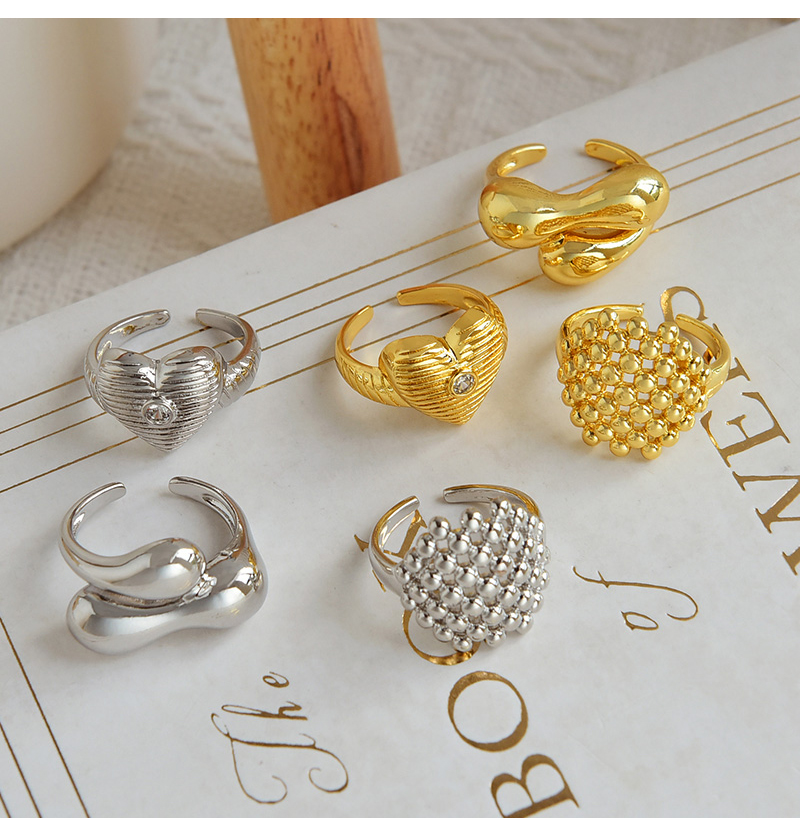 Fashion Golden 1 Copper Irregular Adjustable Ring,Rings