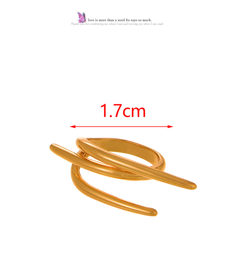 Fashion Golden 1 Copper Irregular Ring,Rings