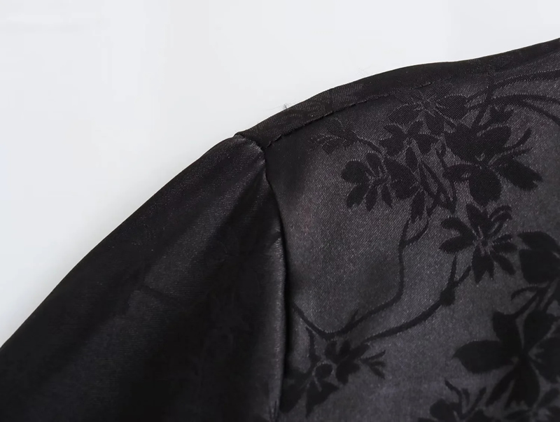 Fashion Black Jacquard Sequin Shirt,Blouses