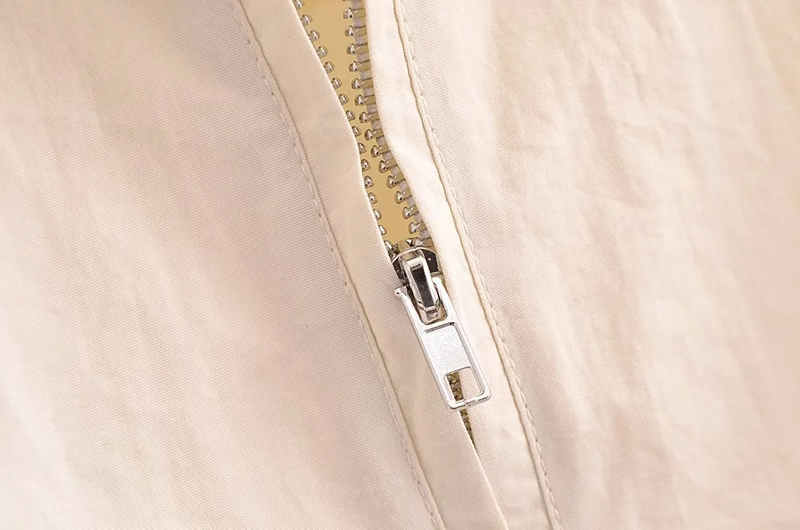 Fashion Beige Woven Lapel Pocket Vest,Coat-Jacket