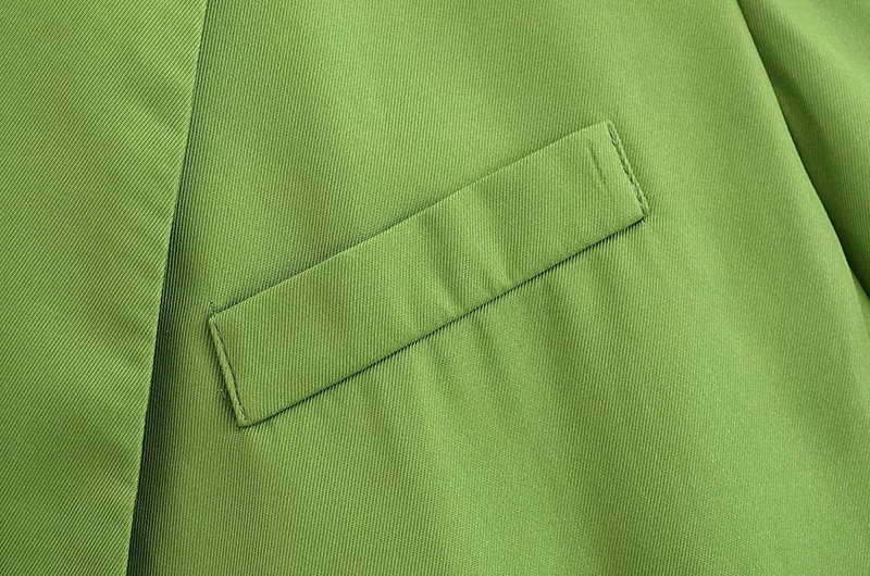 Fashion Green Woven Lapel Blazer,Suits