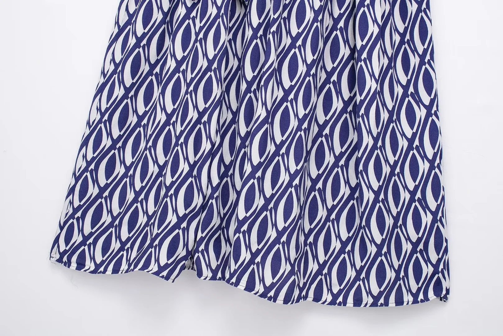 Fashion Print Color Blend Printed Lace-up Maxi Skirt,Long Dress