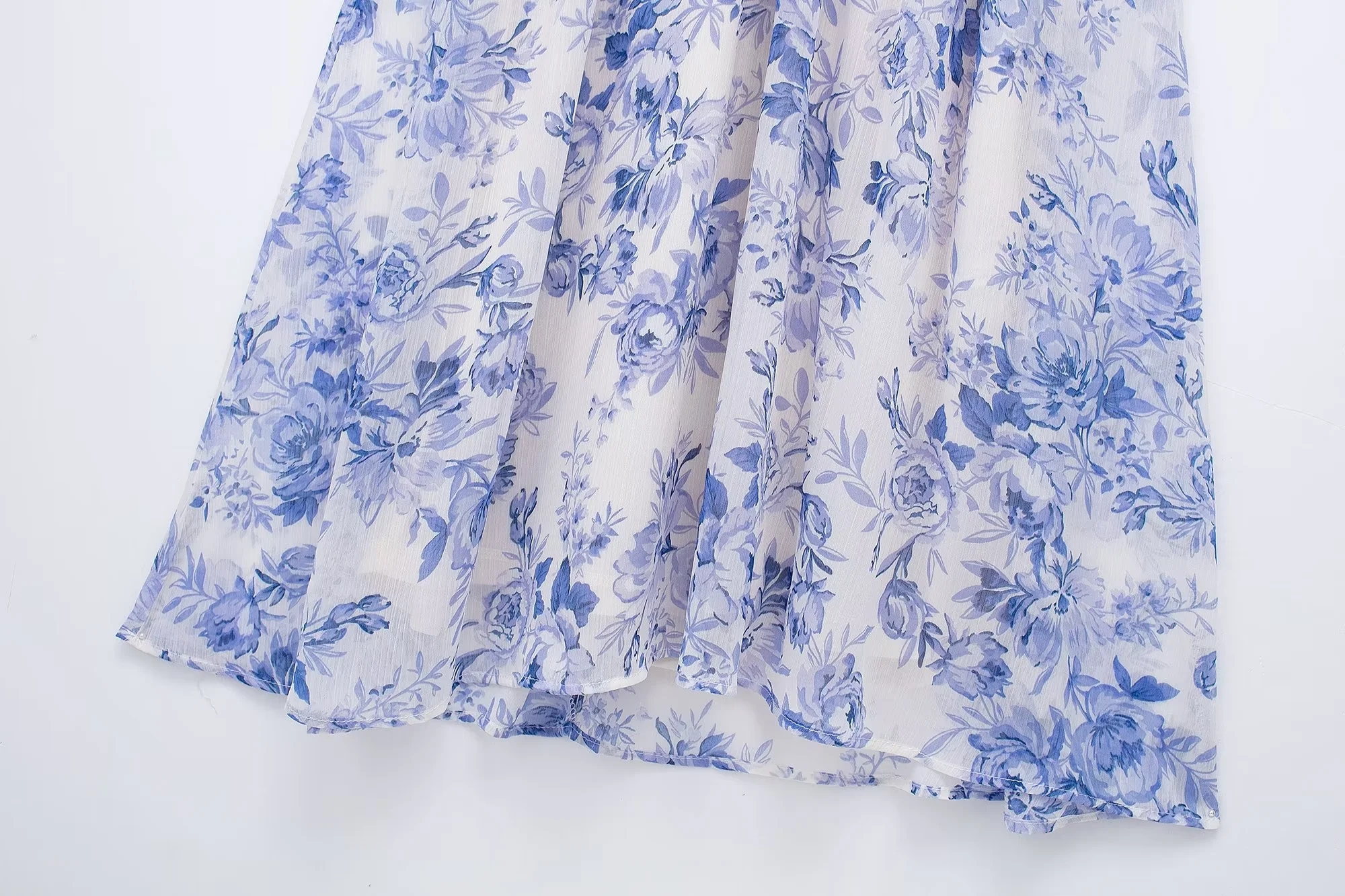 Fashion Print Color Blend Print Belt Long Skirt,Long Dress