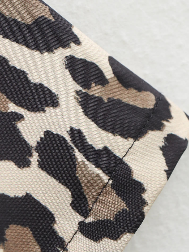 Fashion Leopard Print Polyester Leopard Print Straight-leg Trousers,Pants