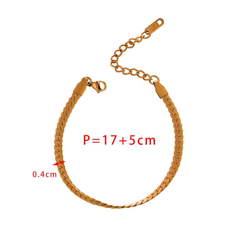 Fashion Gold Titanium Steel Snake Bone Chain Ring Bracelet,Bracelets