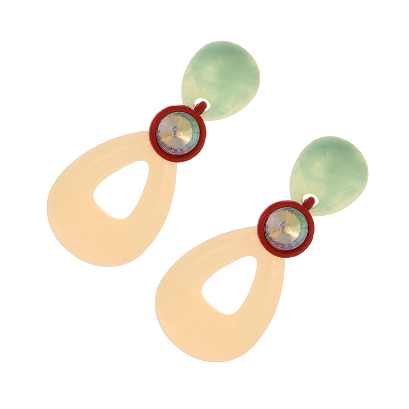 Fashion Color Resin Diamond Geometric Earrings,Drop Earrings