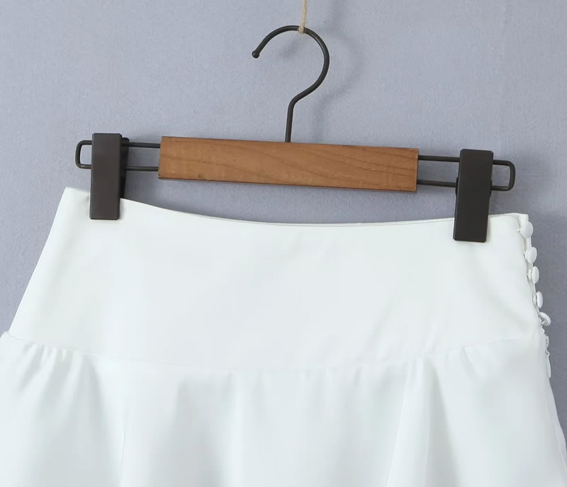 Fashion White Asymmetrical Skirt,Skirts
