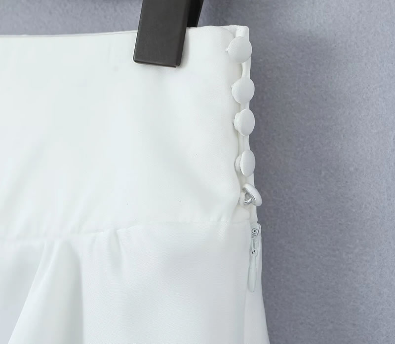 Fashion White Asymmetrical Skirt,Skirts