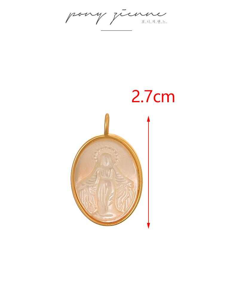 Fashion Golden 1 Copper Round Shell Portrait Pendant Accessories,Jewelry Findings & Components