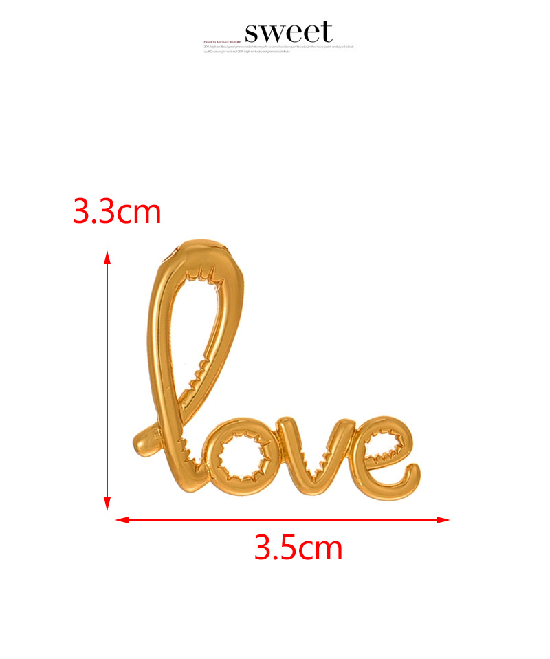 Fashion Golden 1 Copper Letters Love Accessories,Jewelry Findings & Components