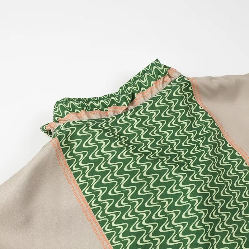 Fashion Green Polyester Printed Skirt,Mini & Short Dresses