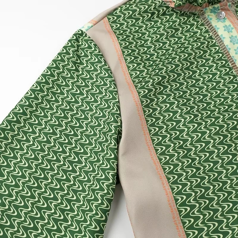 Fashion Green Polyester Printed Skirt,Mini & Short Dresses