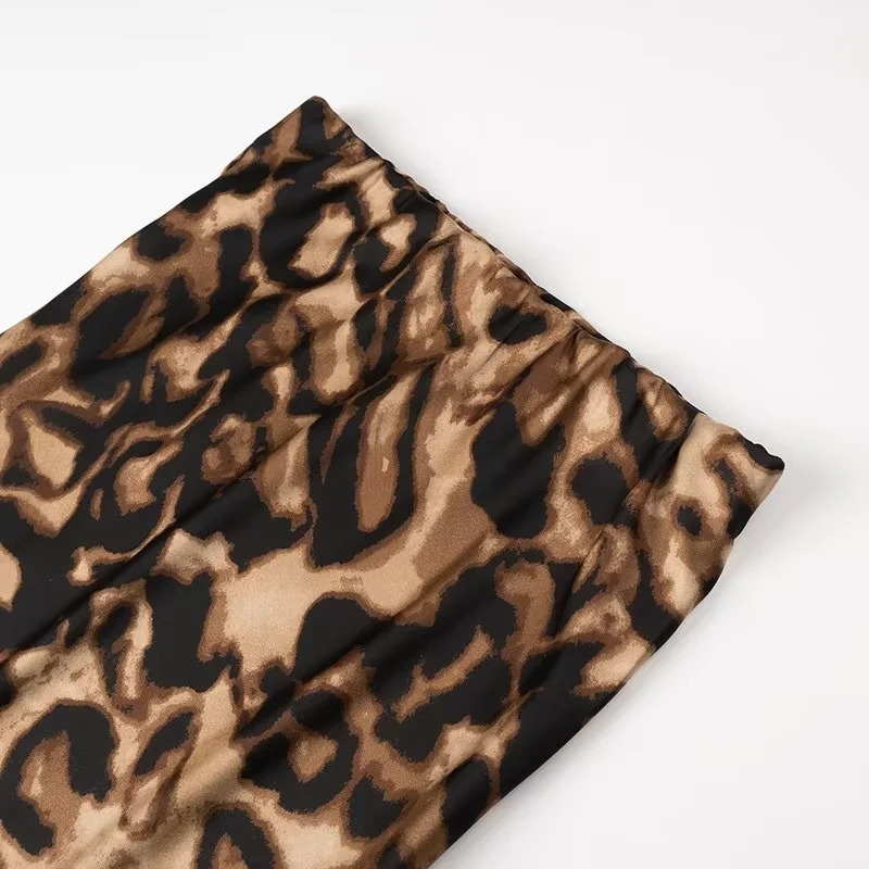Fashion Leopard Print Polyester Printed Skirt,Skirts