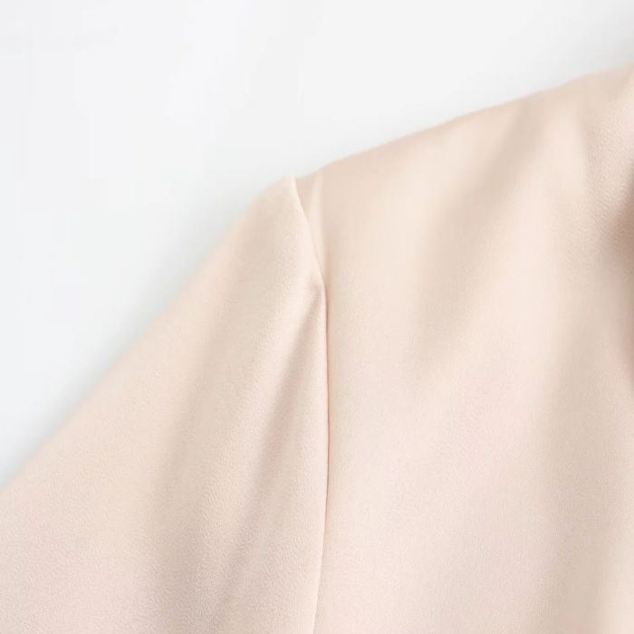 Fashion Pink Polyester Suit Collar Long Skirt,Long Dress
