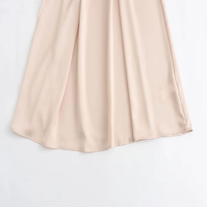 Fashion Pink Polyester Suit Collar Long Skirt,Long Dress