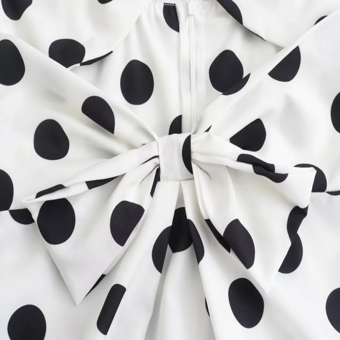Fashion White Polyester Hollow Polka Dot Suspender Long Skirt,Long Dress