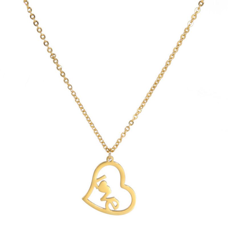 Fashion Gold Stainless Steel Love Letter Necklace,Necklaces