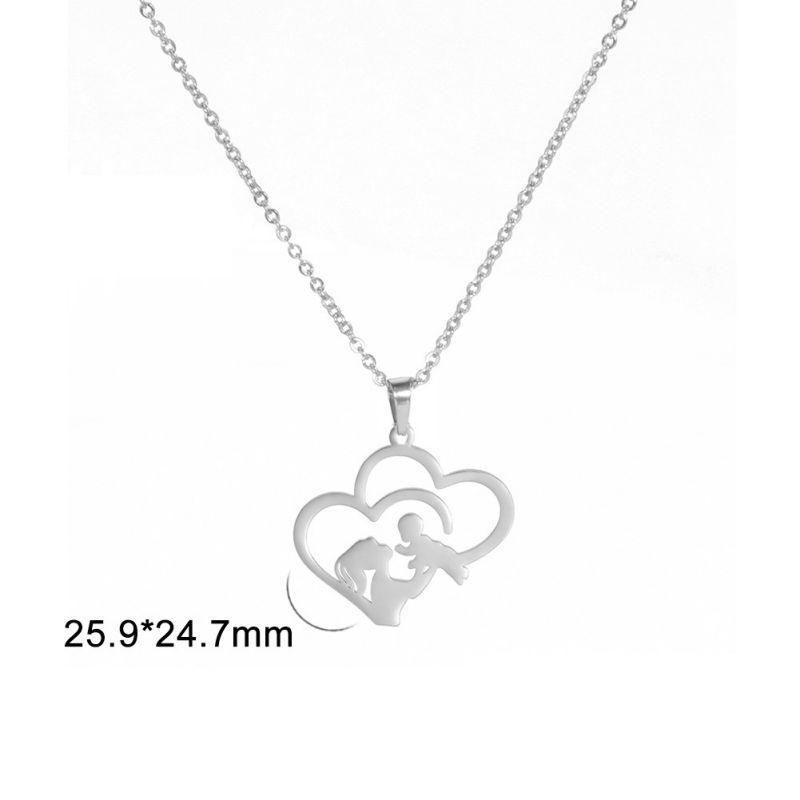 Fashion Gold Stainless Steel Heart Shape Hollow Necklace,Necklaces