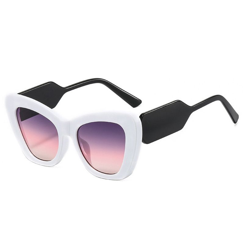 Fashion Tea Box Tea Powder Tablets Cat Eye Large Frame Sunglasses,Women Sunglasses