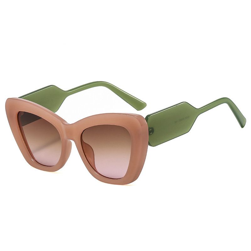 Fashion Gray Frame Transparent Film Cat Eye Large Frame Sunglasses,Women Sunglasses