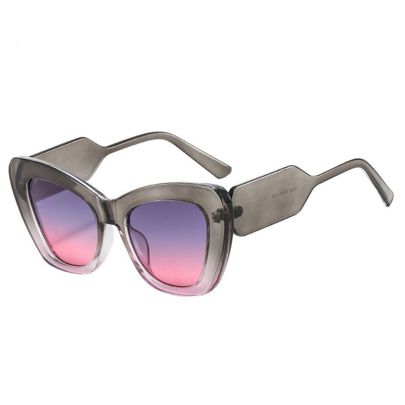 Fashion White Framed Purple Pink Tablets Cat Eye Large Frame Sunglasses,Women Sunglasses