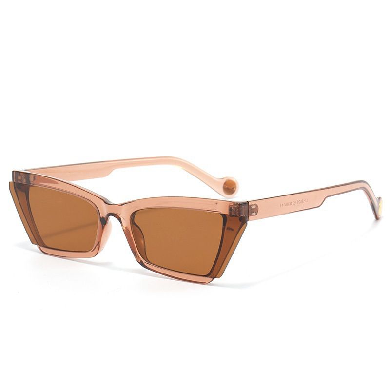 Fashion Orange Frame Transparent Film Pc Small Square Sunglasses,Women Sunglasses