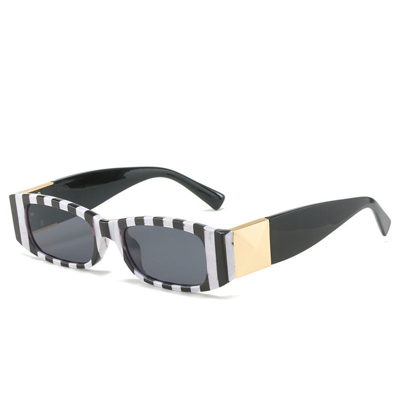 Fashion Black Frame Double Gray Film Pc Square Small Frame Sunglasses,Women Sunglasses