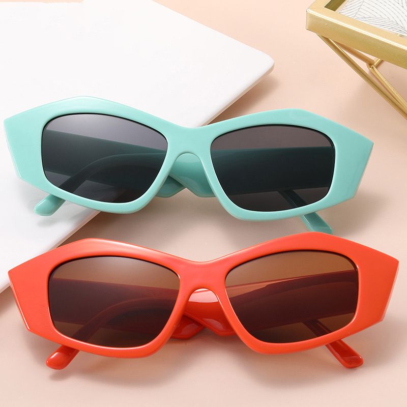 Fashion Orange Framed Tea Slices Pc Polygon Large Frame Sunglasses,Women Sunglasses
